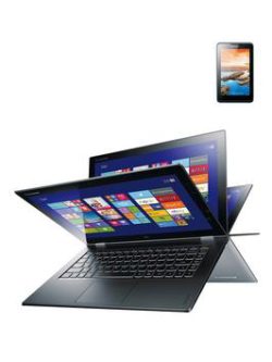 Lenovo Yoga 2 Pro Intel&Reg; Core&Trade; I5 Processor, 4Gb Ram, 256Gb Storage, Wi-Fi, 13.3 Inch Touchscreen Convertible Laptop With Free Lenovo Tab A7-50 7 Inch Tablet - Silver